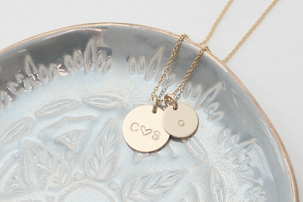 Family Initials Necklace (with One "Little" Disc)