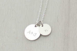 Family Initials Necklace (with One "Little" Disc)