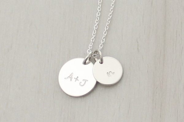 Family Initials Necklace (with One "Little" Disc)