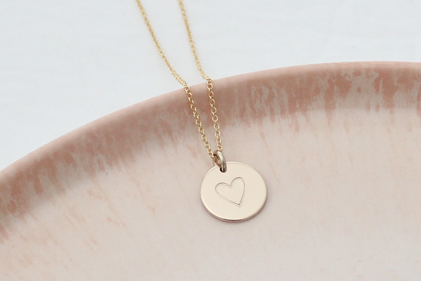 Disc Necklace with a Symbol - 1/2" (One Disc)