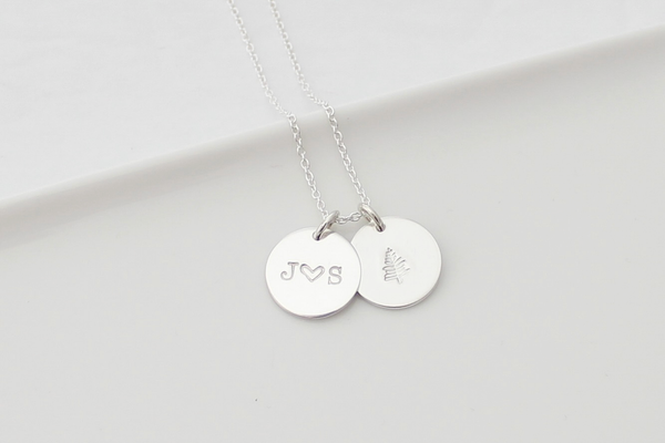 Disc Necklace "Sweetheart" version - 1/2" (Two Discs)