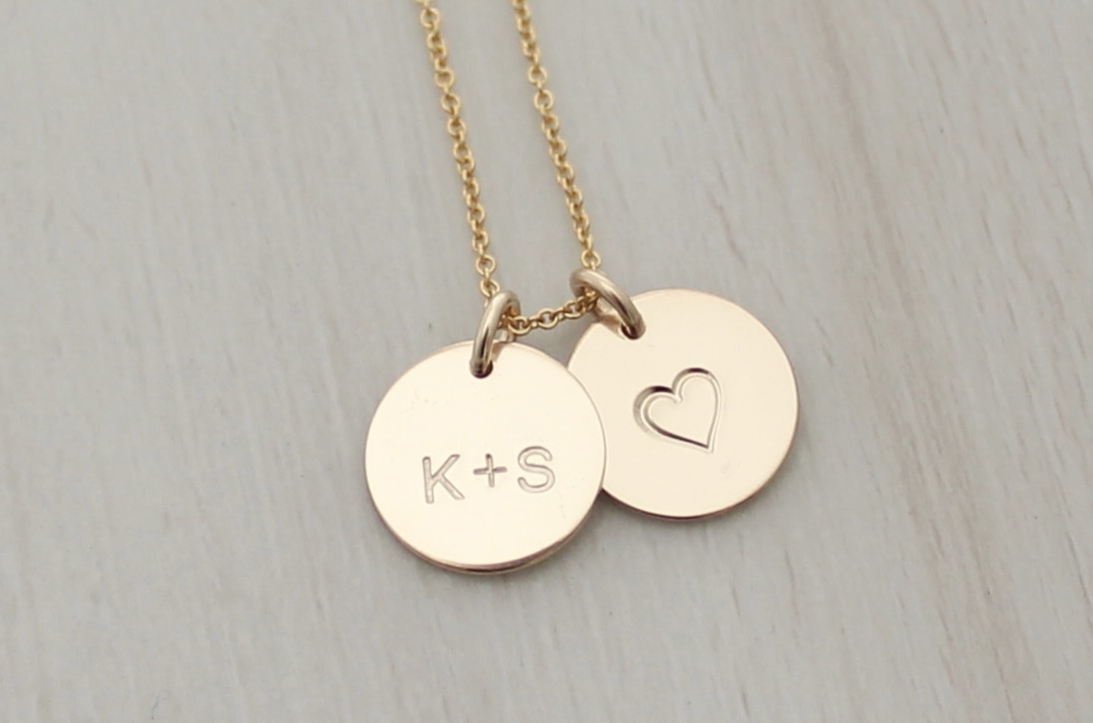 Disc Necklace "Sweetheart" version - 1/2" (Two Discs)