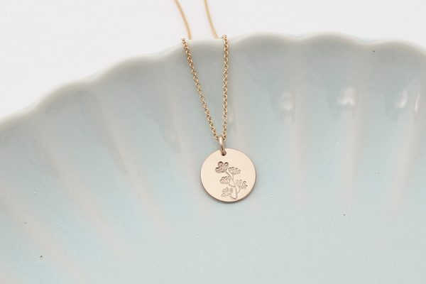 Disc Necklace with a Symbol - 1/2" (One Disc)