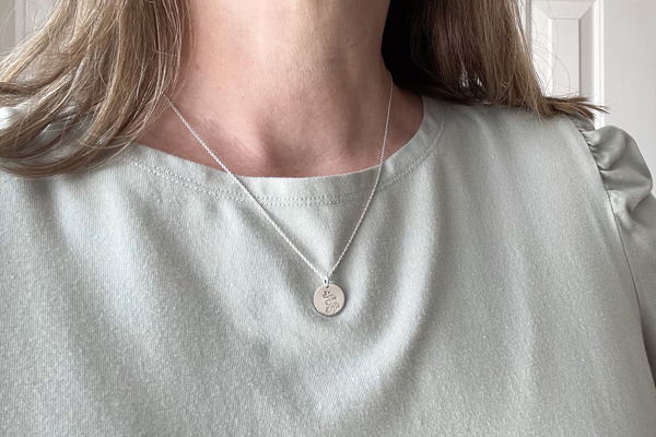 Disc Necklace with a Symbol - 1/2" (One Disc)