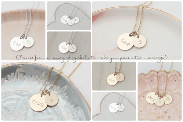 Family Initials Necklace (with One "Little" Disc)