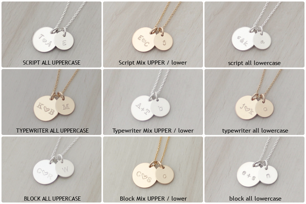 Family Initials Necklace (with One "Little" Disc)