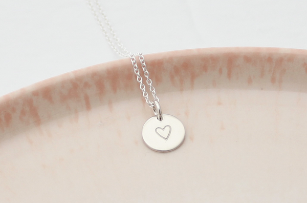 Disc Necklace with a Symbol - 3/8" (One Disc)