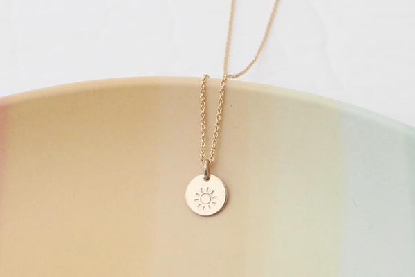 Disc Necklace with a Symbol - 3/8" (One Disc)