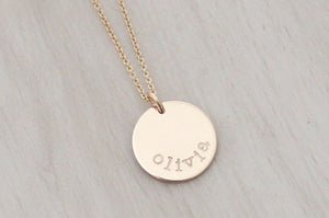 Name Disc Necklace - 5/8"