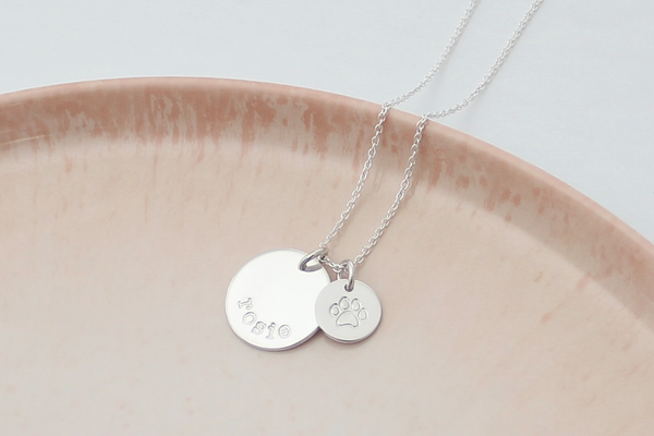 Name Necklace - Big & Little Discs