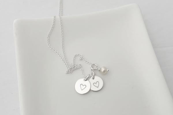 Disc Necklace with Symbols - 3/8" (Two Discs)