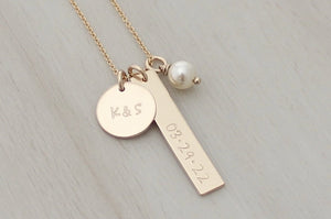 "Our Day" Wedding Date Necklace