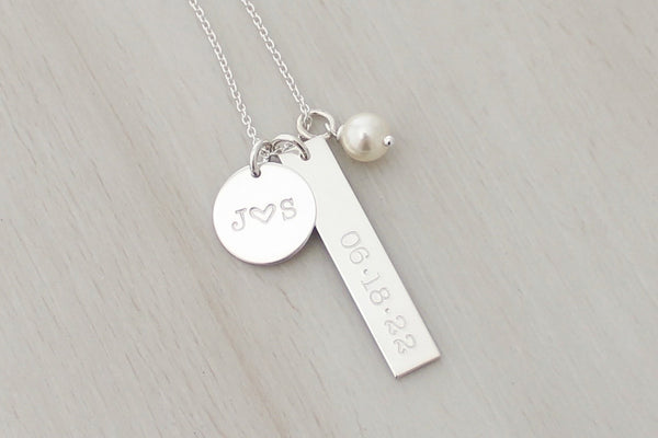 "Our Day" Wedding Date Necklace