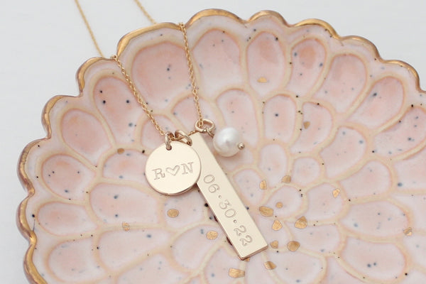 "Our Day" Wedding Date Necklace