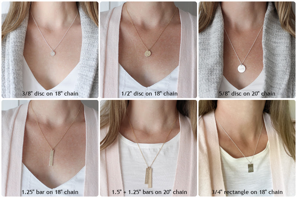 Vertical Name Bars Necklace (Three Bars)