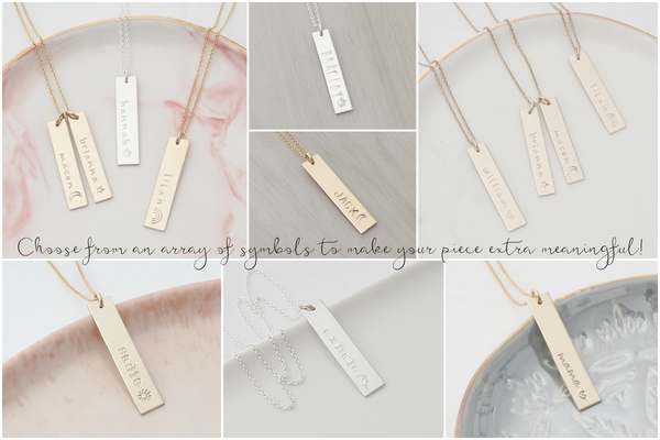 Vertical Name Bar Necklace