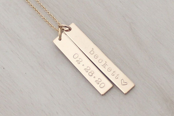 Uneven Bars Necklace (Two Bars)