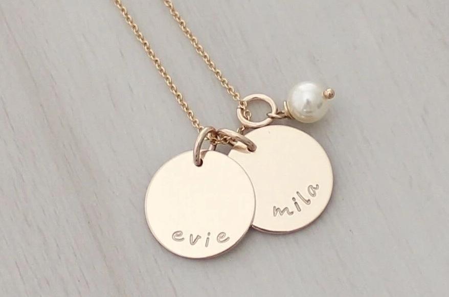 Name Disc Necklace - 5/8" (Two Discs)