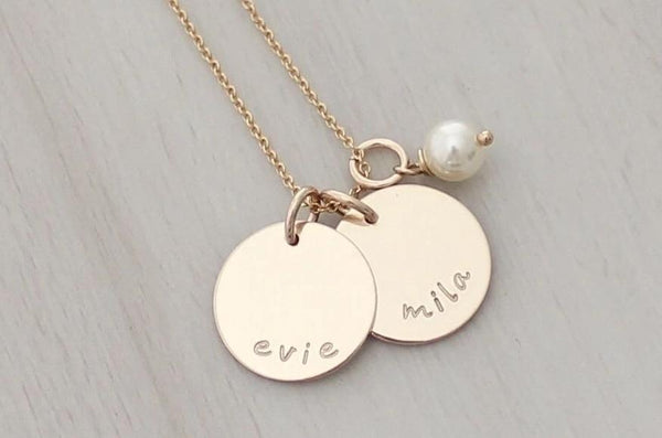 Name Disc Necklace - 5/8" (Two Discs)