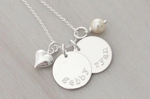 Name Discs with a Solid Heart (Two Discs)