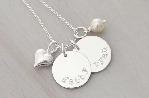 Name Discs with a Solid Heart (Two Discs)