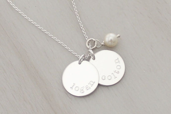 Name Disc Necklace - 5/8" (Two Discs)