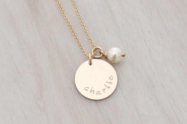 Name Disc Necklace - 5/8"