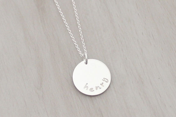 Name Disc Necklace - 5/8"