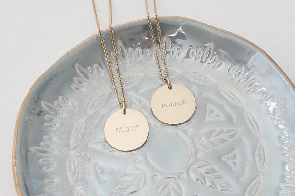 Mama Disc Necklace