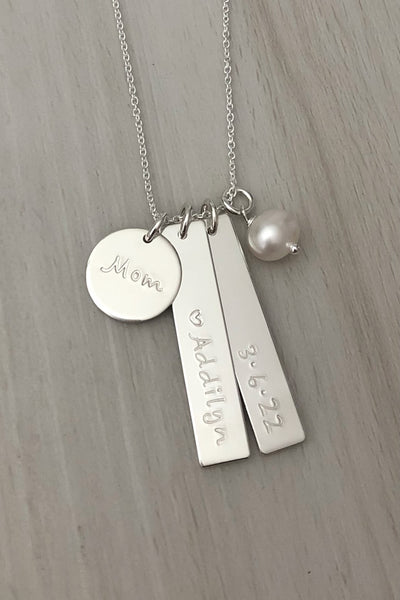 Family Charms Necklace (Two Bars)