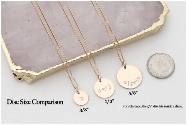 Name Disc Necklace - 5/8" (Two Discs)