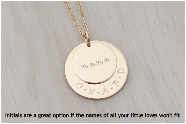 Nana Necklace (or Grandma, Grammy, Nonna, Mimi, Oma ...)