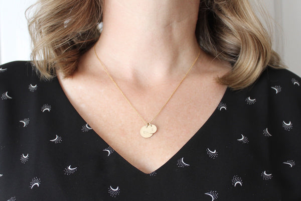 Family Initials Necklace (with One "Little" Disc)