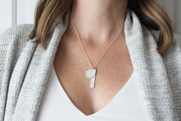 Kids' Names Necklace with an Open Heart