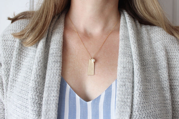 Vertical Name Bars Necklace (Two Bars)