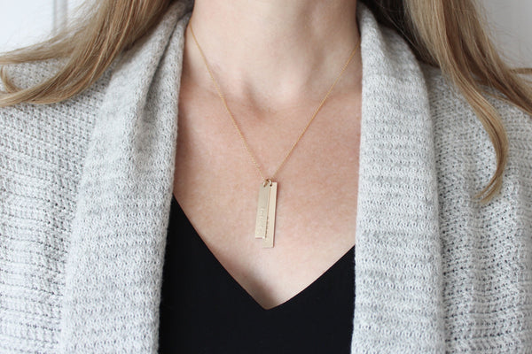 Uneven Bars Necklace (Two Bars)