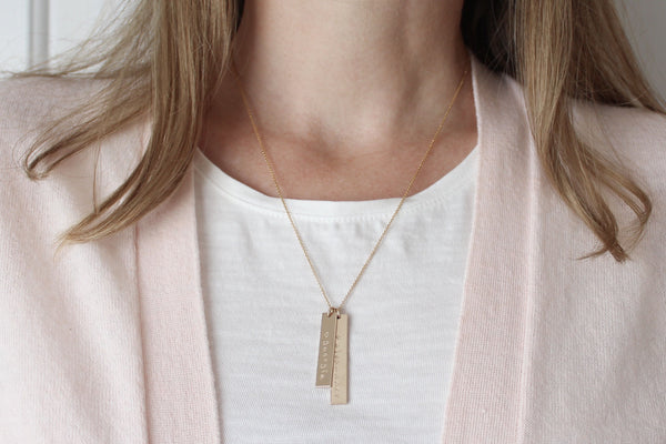 Uneven Bars Necklace (Two Bars)