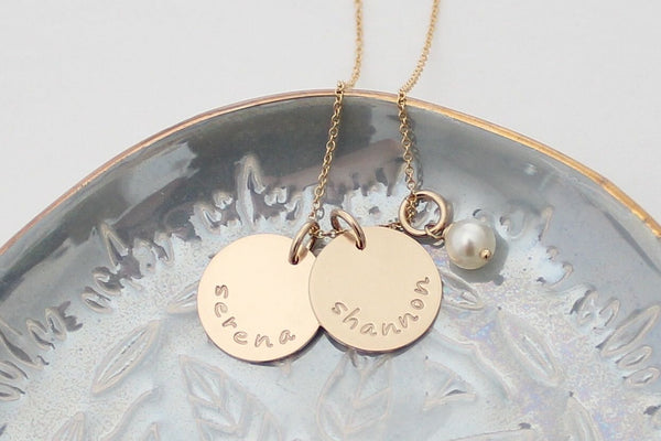 Name Disc Necklace - 5/8" (Two Discs)