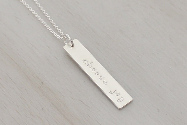 Vertical Name Bar Necklace